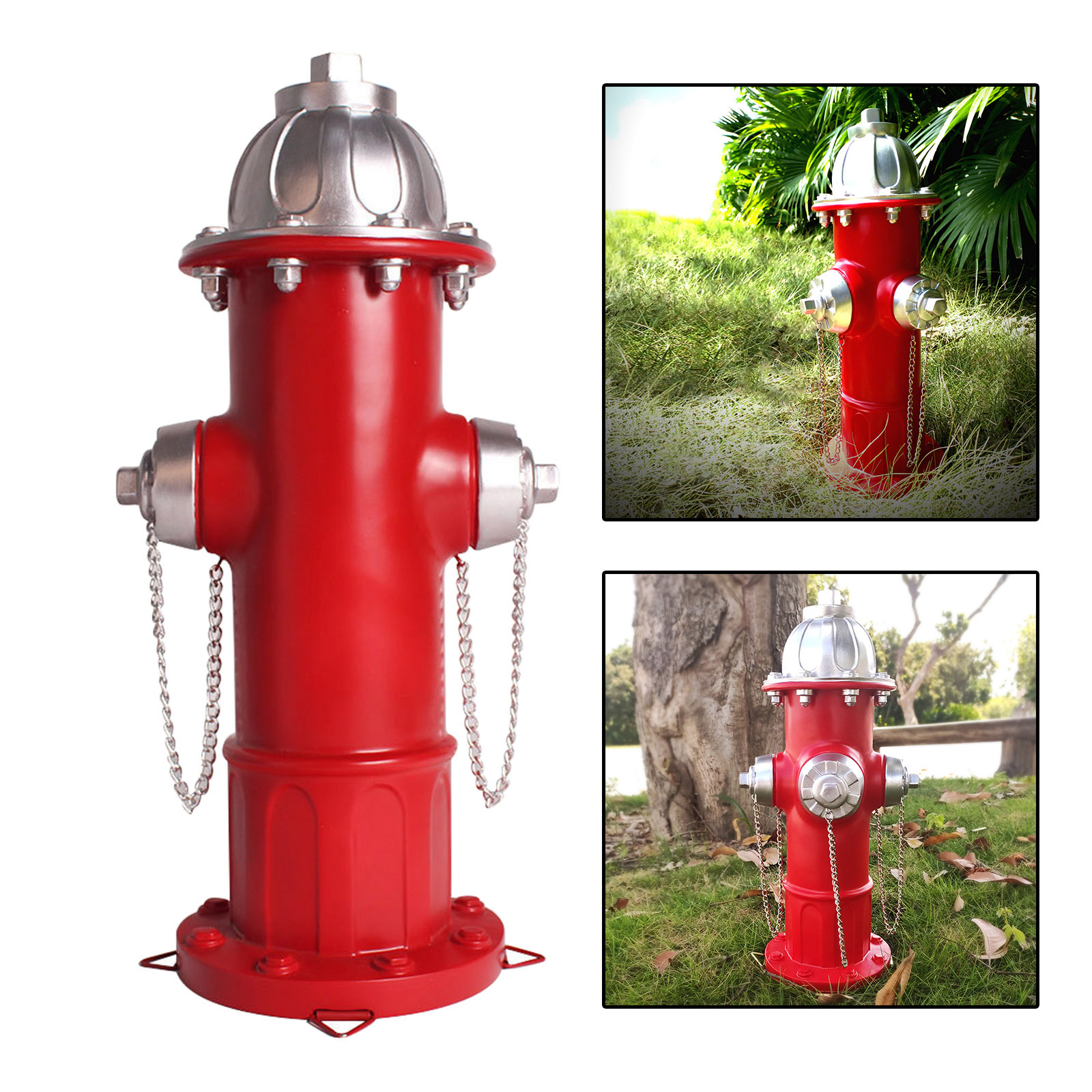 Outdoor Ornaments Fire Hydrant Garden Statue Puppy Pee Post Training Decoration Lawn Sculpture Yard Flowerbed Crafts Decor