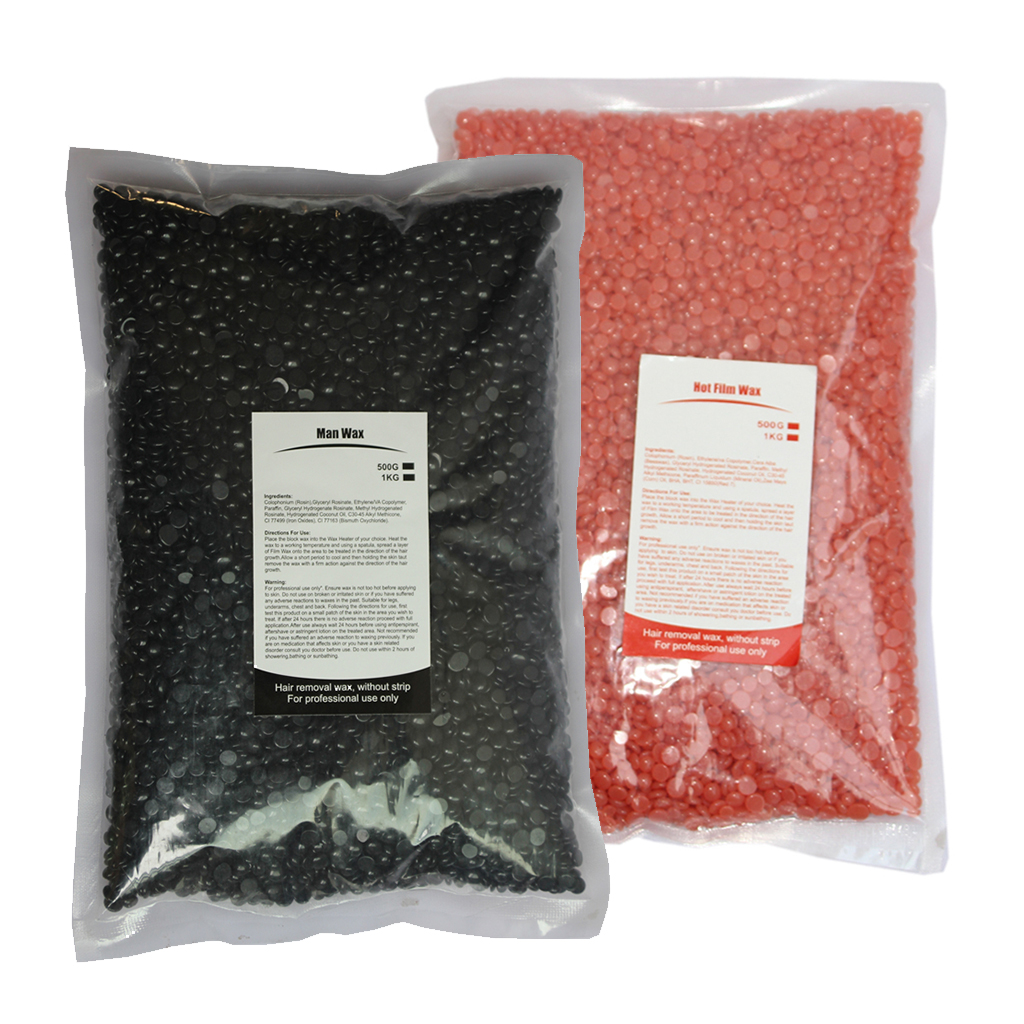 2Bags Hard  Bean Hot Film Body Hair Removal Bikini Depilatory 500g/bag Face Hair Legs Arm Hair Removal Bean