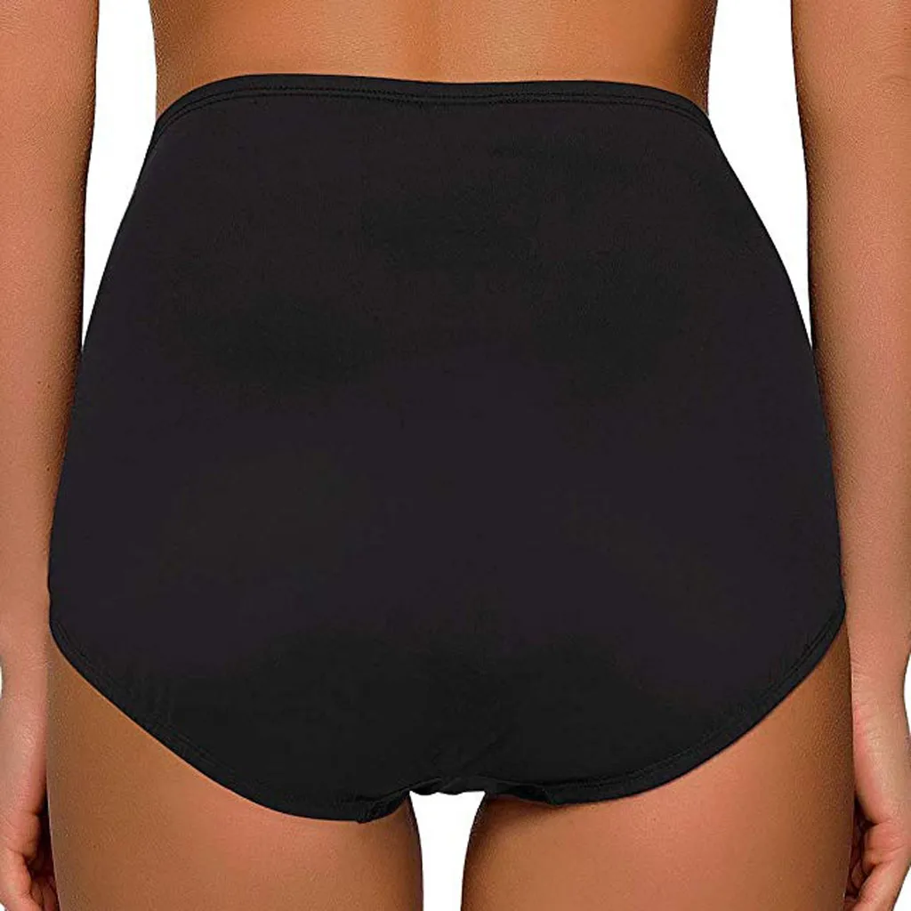 Kanpola 2020 Women High Waist Ruched Bikini Bottoms Tummy Control Swimsuit Briefs Pants 