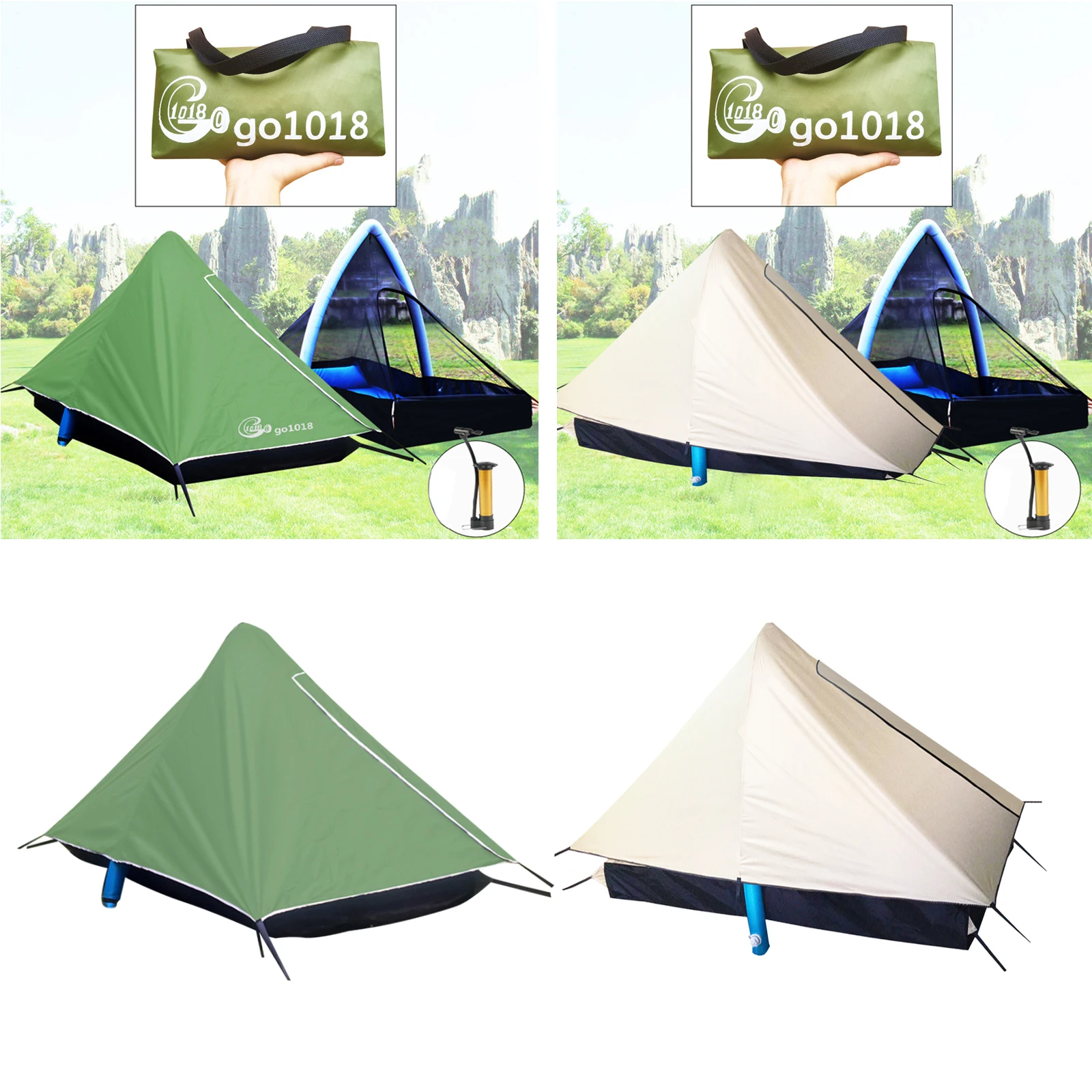 Portable Single Tents Camping Tent Travel Hiking Weather Pod for Adults Kids