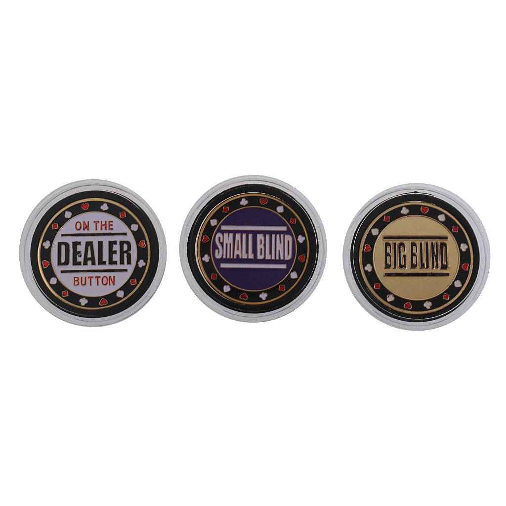 1 Dealer 1 Small Blind 1 Big Blind Poker Chip Set Poker Card Guard Protector