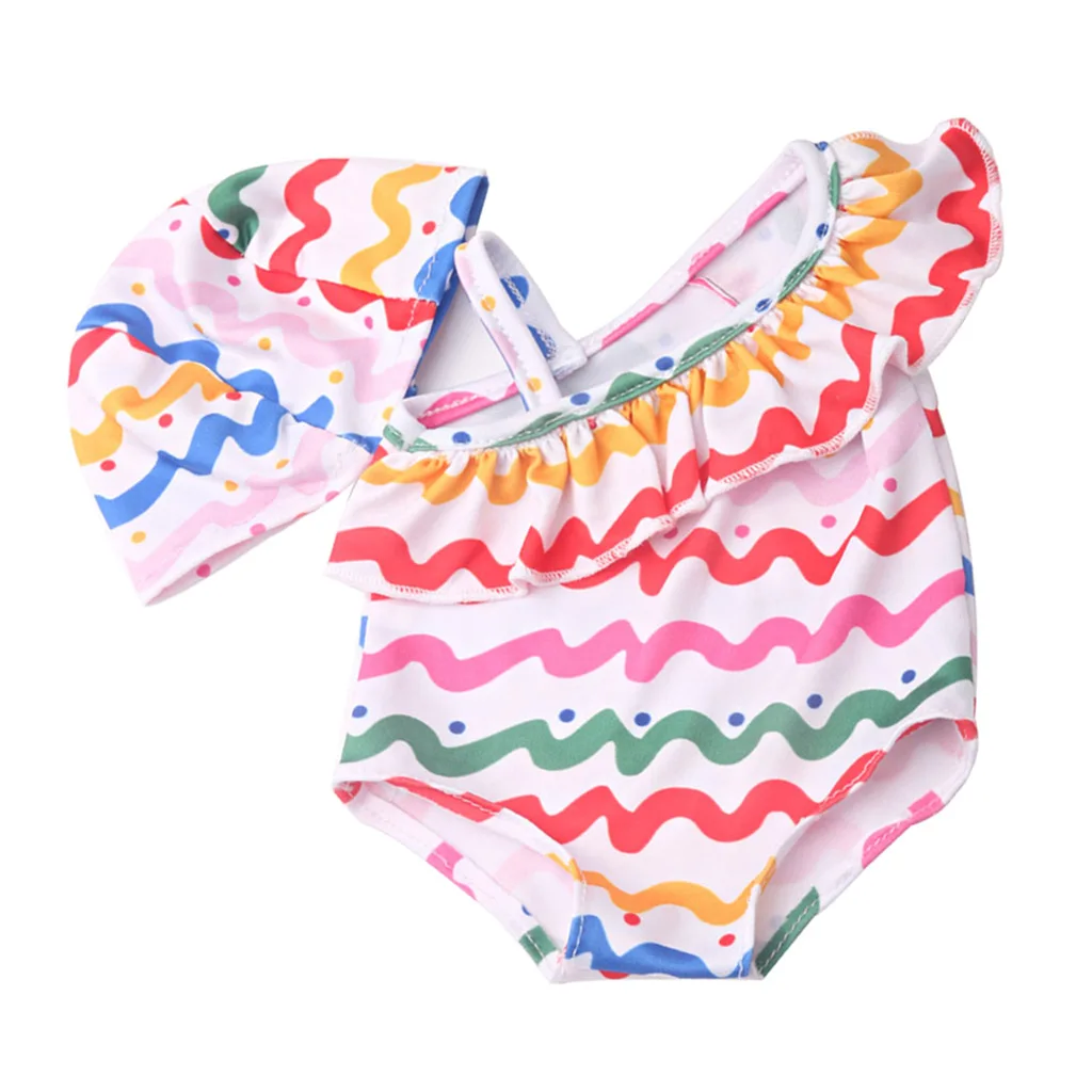 One Sets Bikini Swimwear Bathing Suits for 18 Inch Girl Doll Summer Clothes Dress Suits