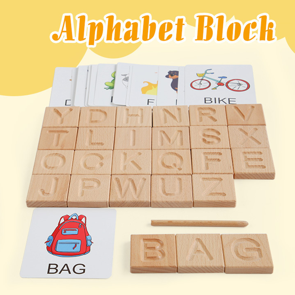 Preschool Learning Alphabet Flash Cards Words Matching Games for Toddlers Boys Girls 3+ Years ABC Letters & Words