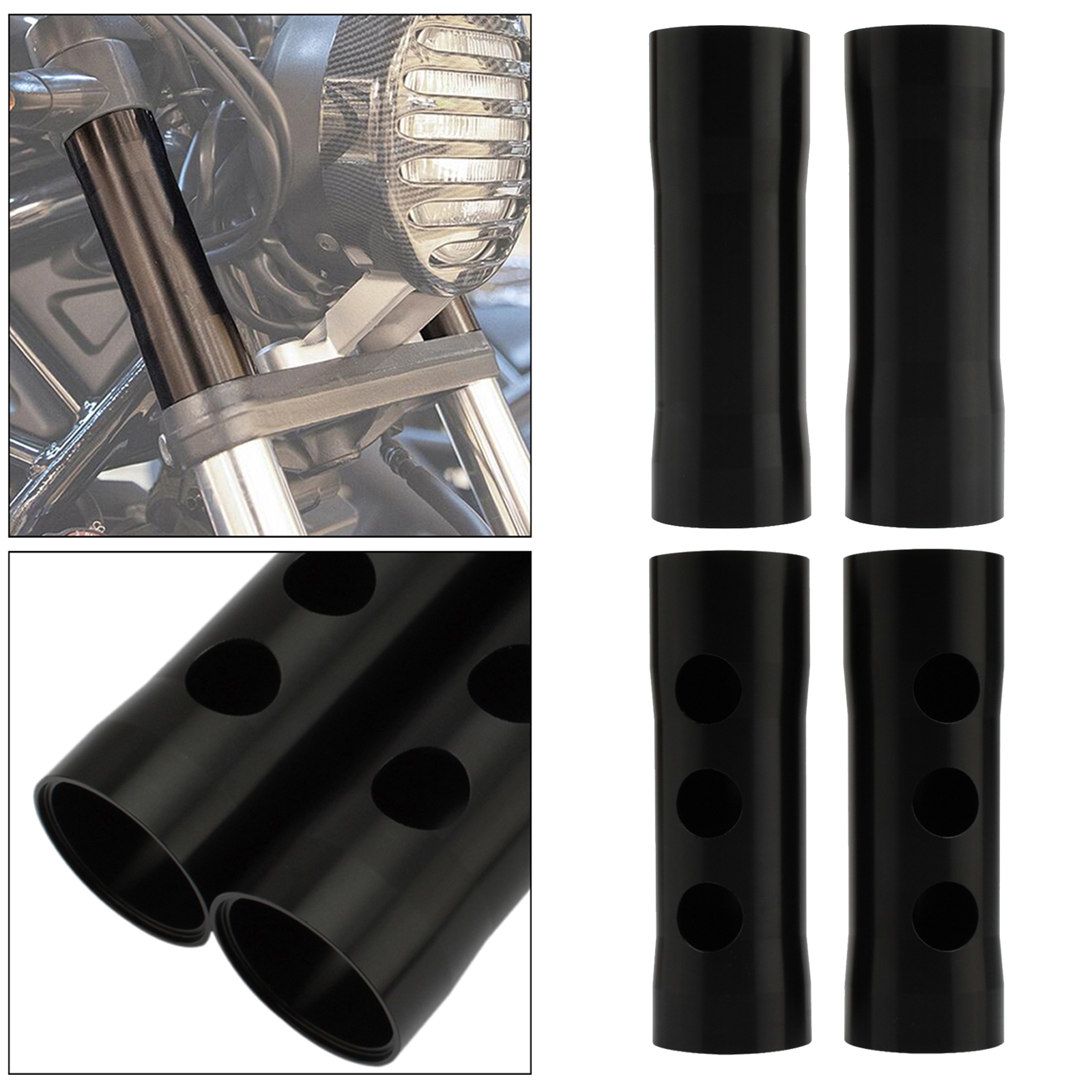 Front Fork Cover, Motoycle Front Fork Cover Gaiters Boots Shock Damping Dust Cover for Honda Rebel CMX500 CMX300