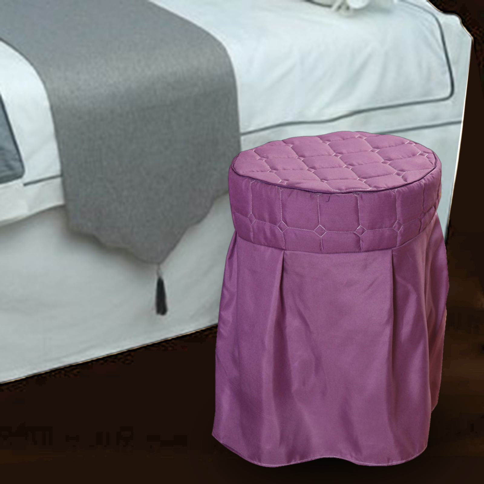 Velvet Beauty Salon Round Chair Cover Non-Slip Accessories for Home Spa Care Washable Non-Slip Stool Covers Parts Spa Seat Cover