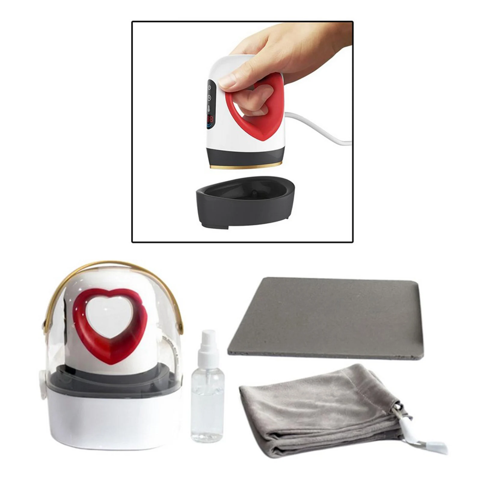 Heart Shape Mini Easy Heat Press with Storage Bag Heating Transfer for Shoes Hats Small HTV Vinyl DIY Projects Heart Shape Mini Easy Heat Press with Storage Bag Heating Transfer for Shoes Hats Small HTV Vinyl DIY Projects