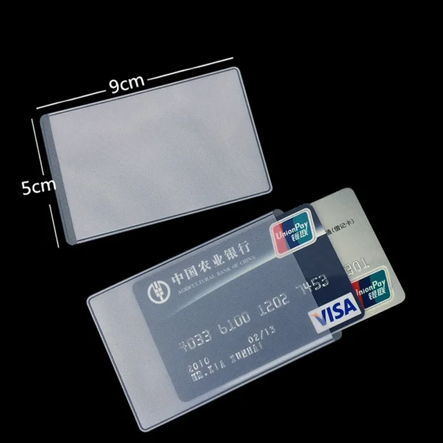 Transparent Credit Card Sleeves,20pcs Credit Card Holder Sleeve Clear  Waterproof Credit Card Protector Plastic Card Holder Inserts for Insurance  License ID Business Social Insurance Card : : Office Products