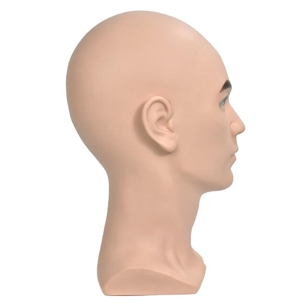 Bald Mannequin Head Male Professional Cosmetology Doll Head for Wig Making, Display Wigs, Eyeglasses, Hats, Caps and more