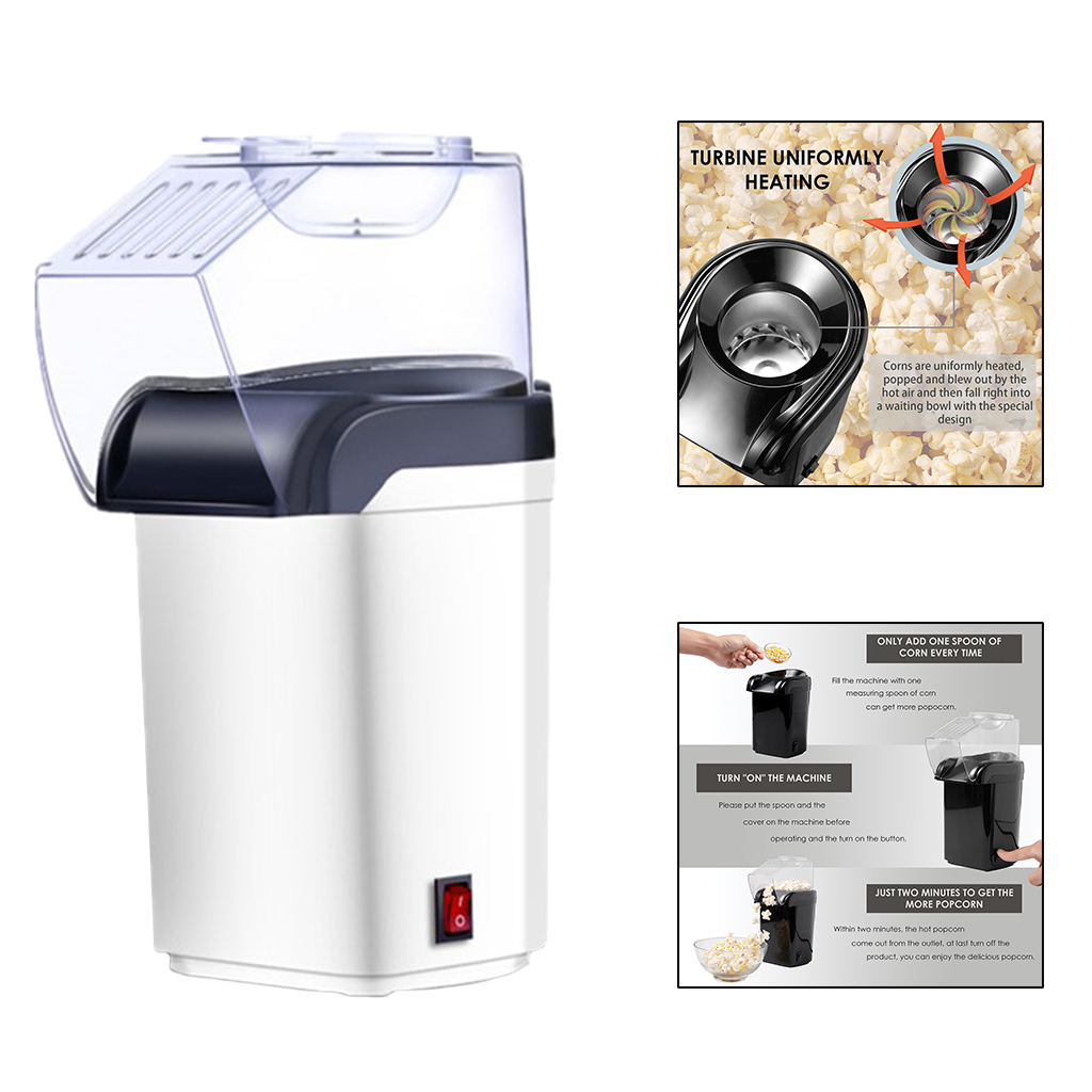 Electric Hot Air Popcorn Popper Maker Machine Oil Free, Great for Home Movie TV, Party, BPA-Free