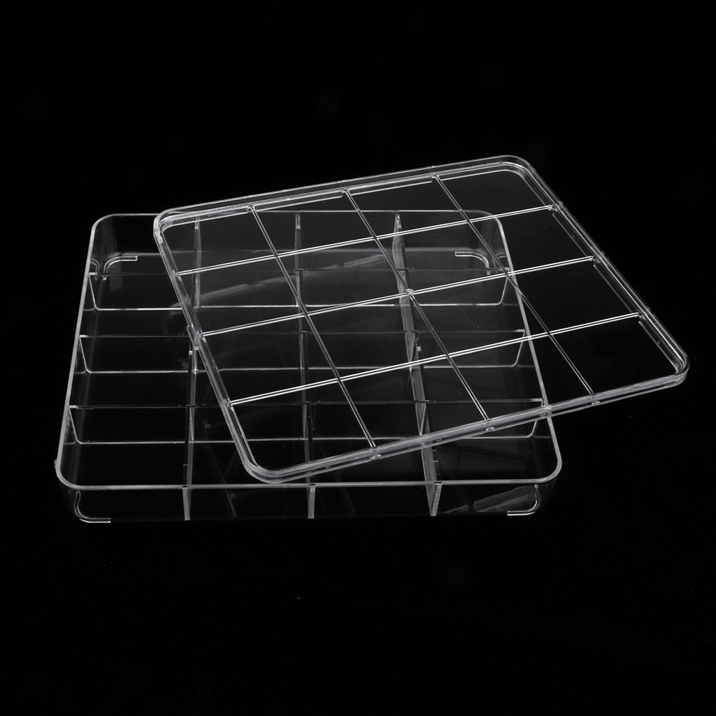 for Mag 16 Slots Nail Glitter Studs Organizer Shimmer Holder Box Storage