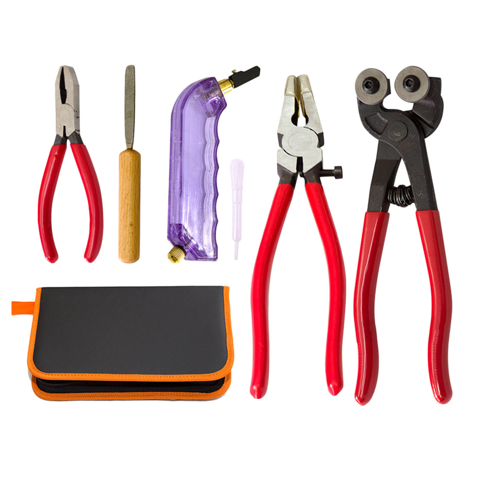 5Pcs Stained Glass Cutting Tools Heavy Duty Glass Running Pliers Glass Mosaic Cutter Glass Tool Kit for Stained Glass Work