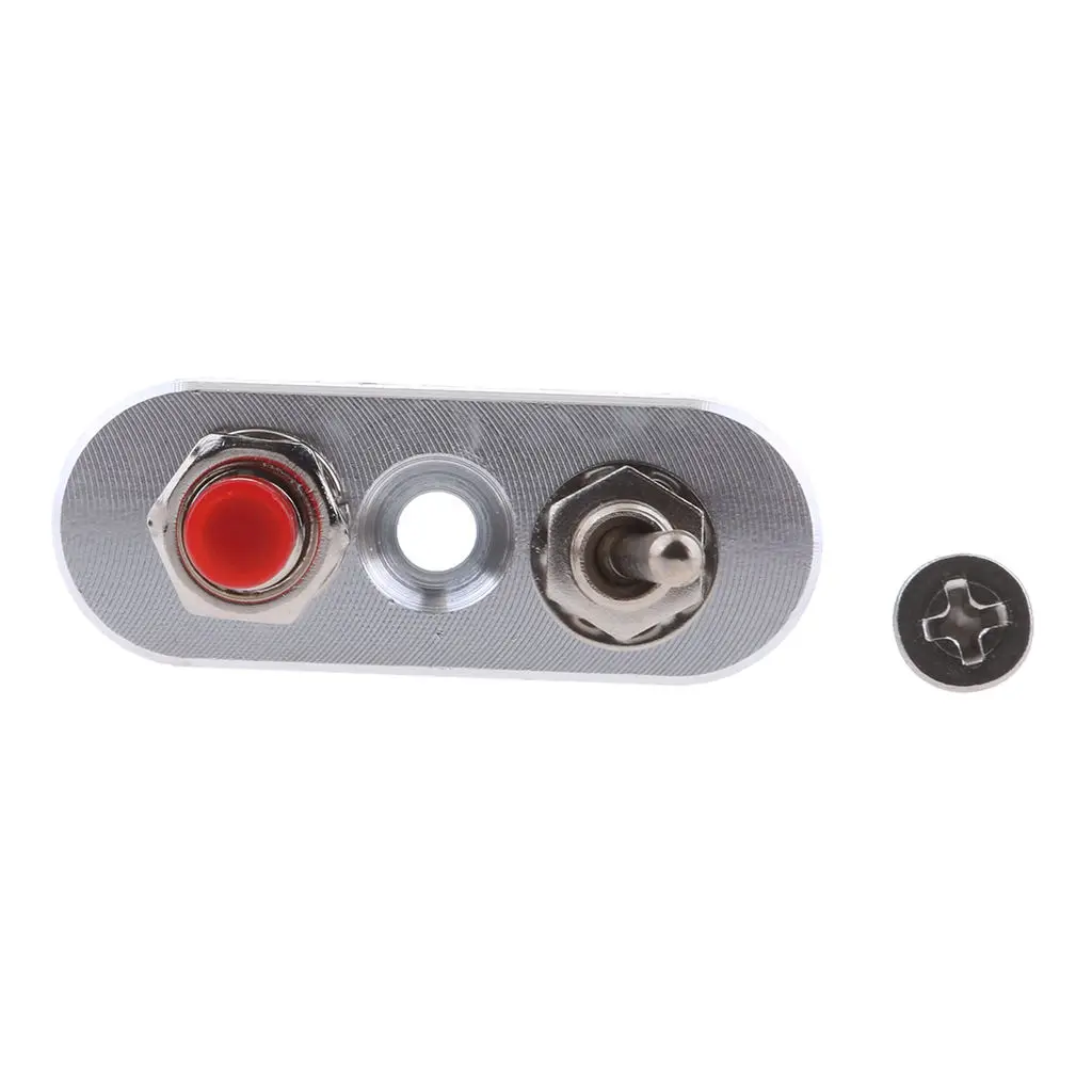 1 Pcs Mini CNC Motorcycle Handlebar Combination Switch Button & Thumb Toggle Silver 1.77 x 0.59 Inch