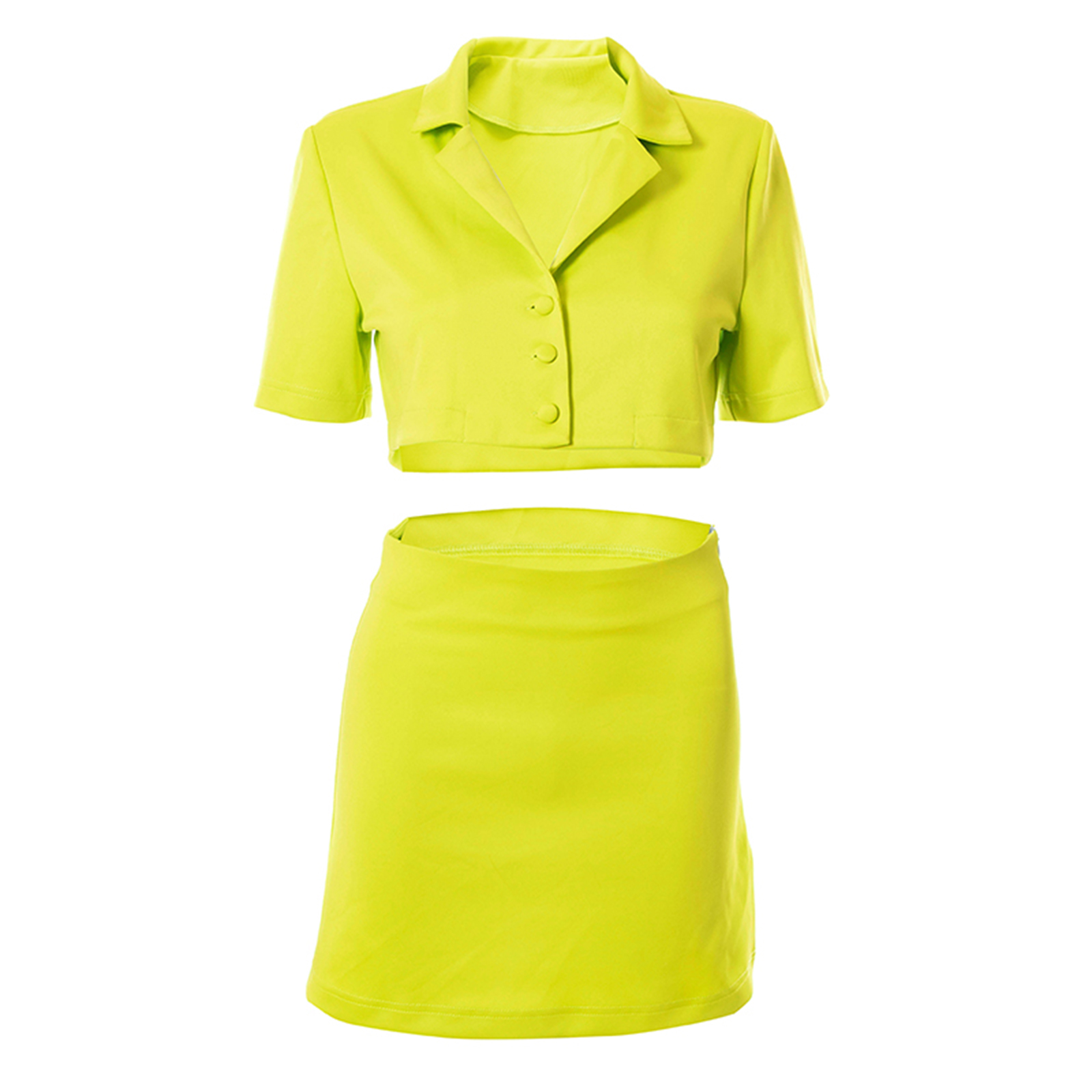 Waliicorners Fashion Short Sleeve Crop Top Cardigan+Mini Skirt Streetwear Elegant 2 Piece Set Outfit Casual Suit 7 H9f280928015148f9a2ce495cab912ef2M