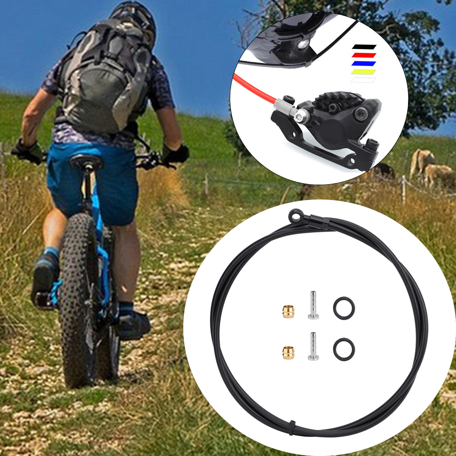 Bike brake hose MTB Hydraulic Disc brake tube Connector Insert Olive Set