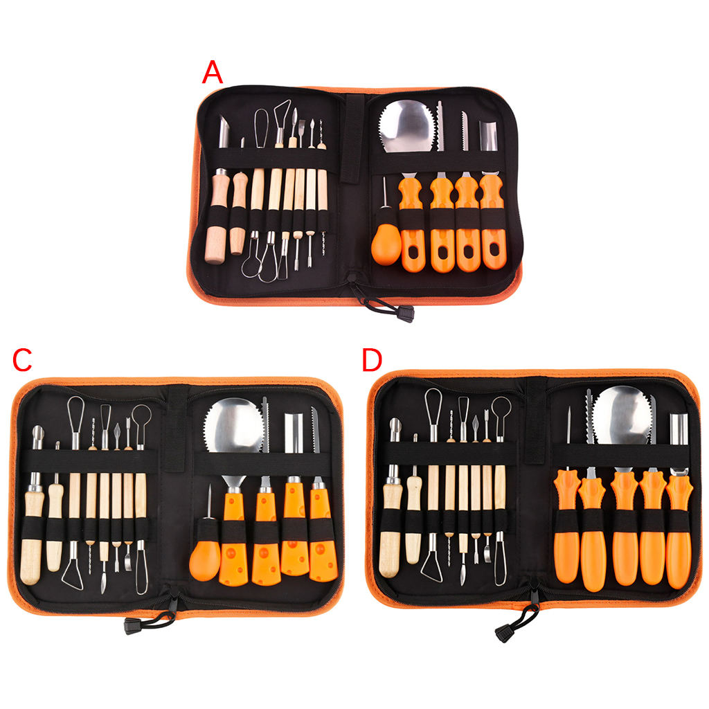 14 Pieces Holiday Pumpkin Carving Knife Halloween Pumpkin Carving Tools Kit Professional Sculpture Carving Tools