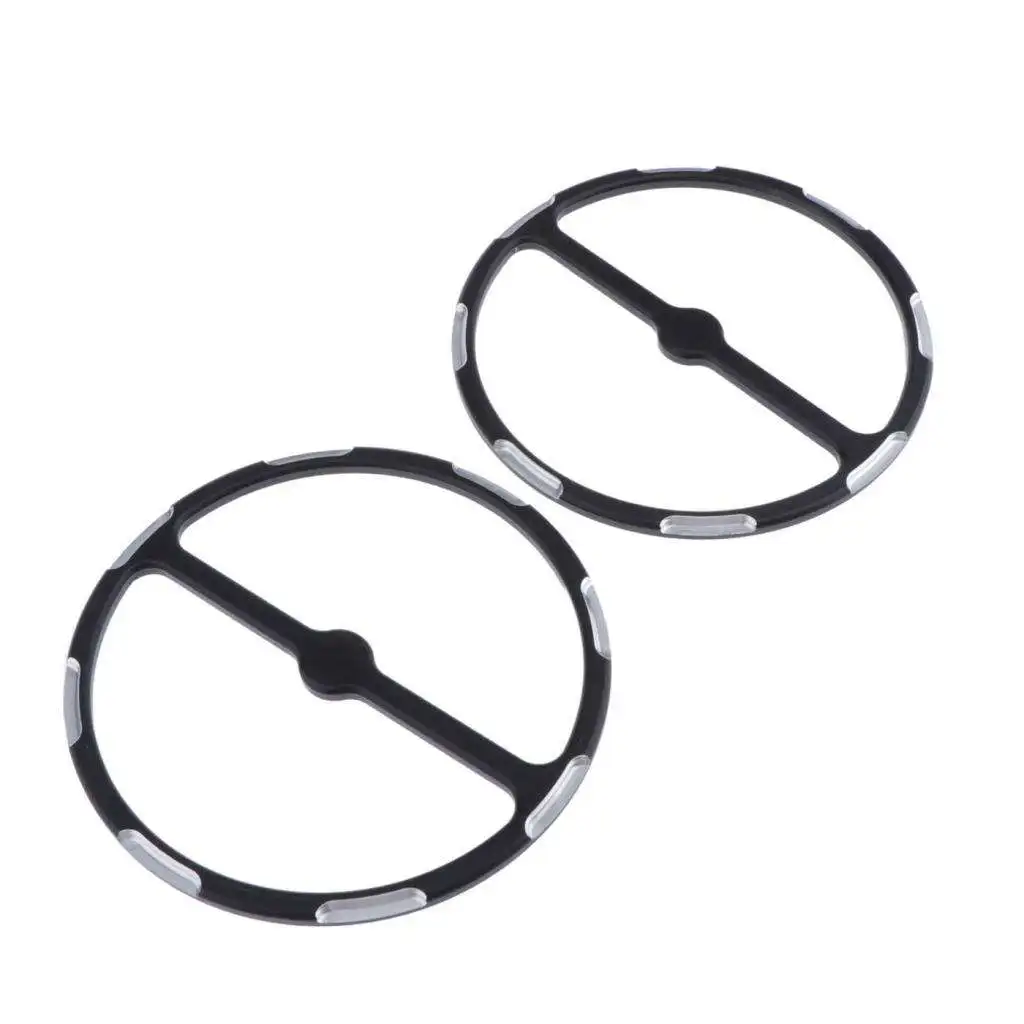 2pcs Aluminum Round Speaker Trim Ring Grille Cover for Harley Touring