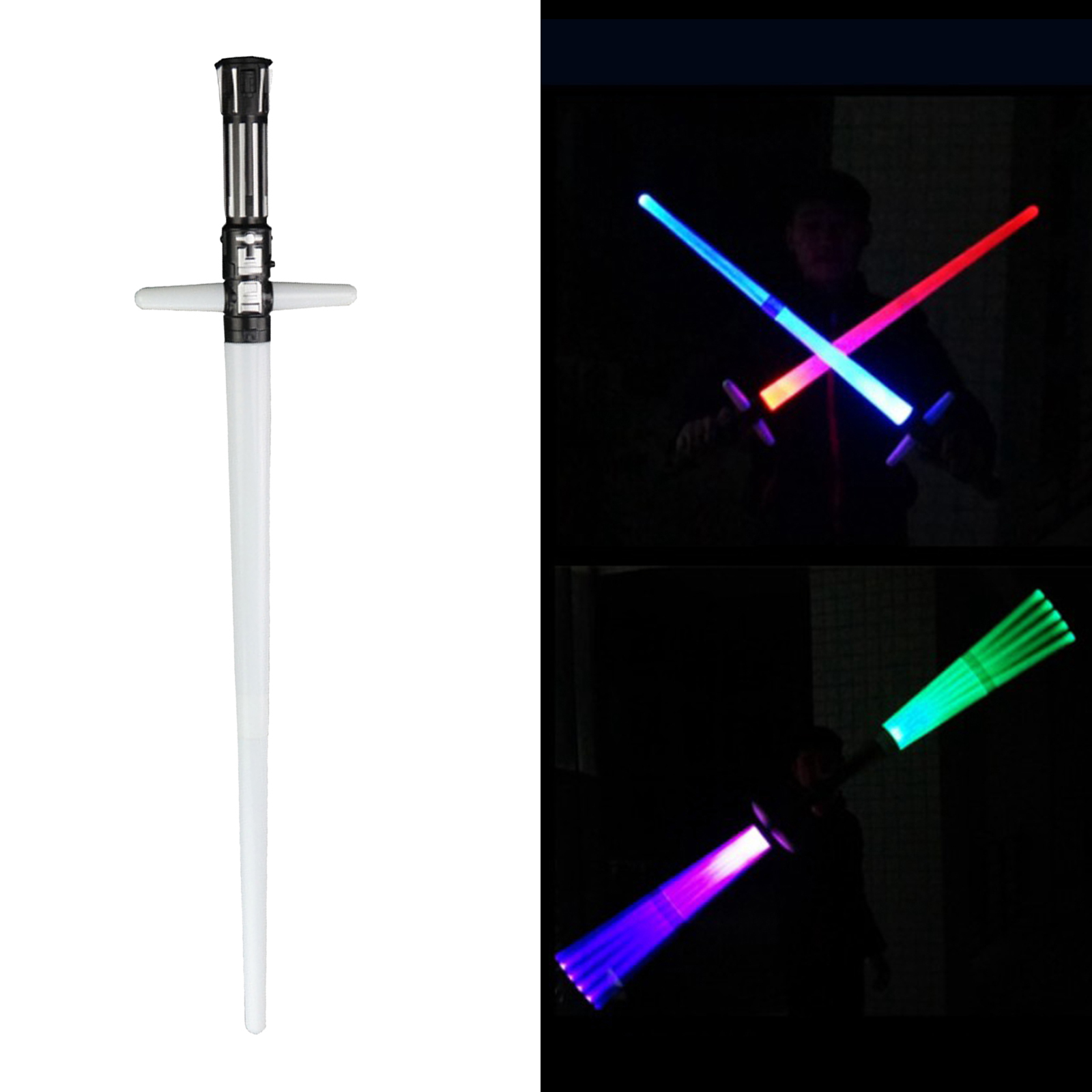 2-in-1 Flashing Lightsaber Roleplay Costume 7 Colors Changing  Presents