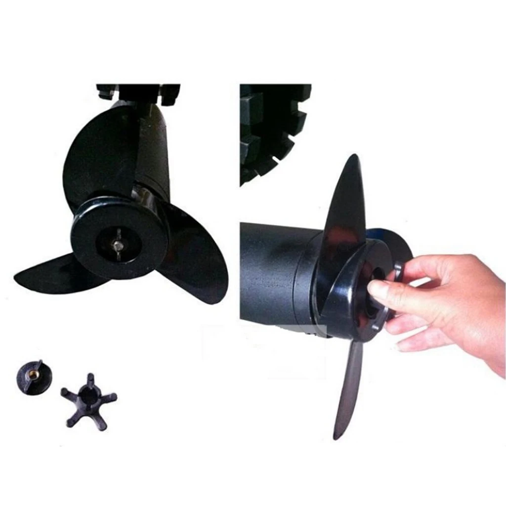 Boat Propellers Electric Outboard Motor Prop for ET44L ET54L D65L Trolling Motors Mount Accessories/Boat 3-Blades (Black)