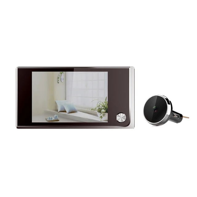ANJIELO SMART Cámara de mirilla para puerta de apartamento, WiFi puerta  mirilla visor video timbre 1080P cámara con monitor 4.3 pulgadas pantalla  LCD