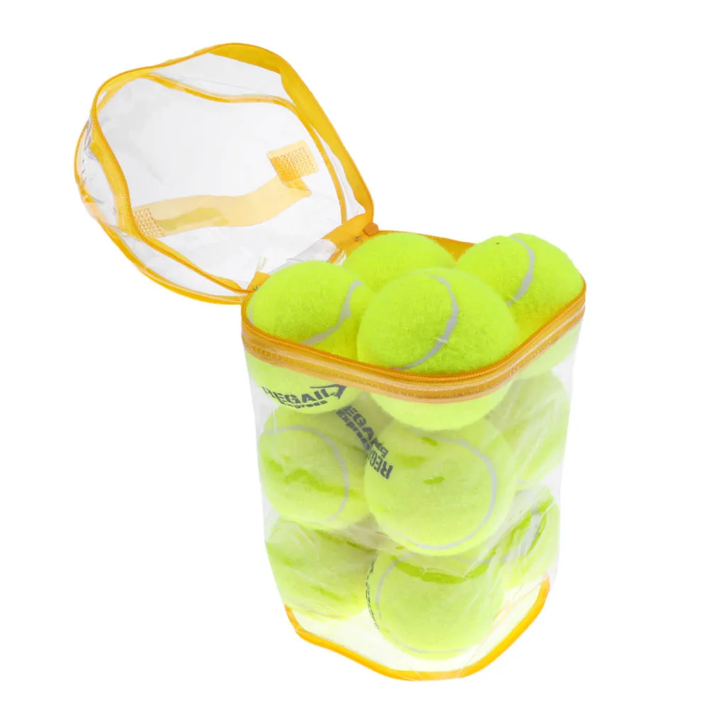 12 Pieces Advanced Training Tennis Balls with Storage Bag Dog Toy Game Balls Great Bounce