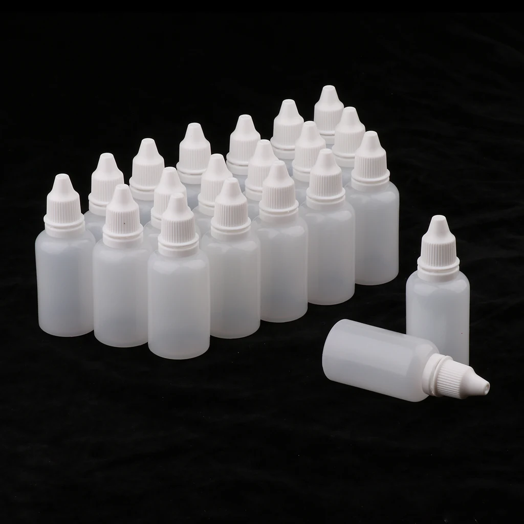 20pcs 30ml Plastic Dropper Bottles Empty Liquid Pressure Vials