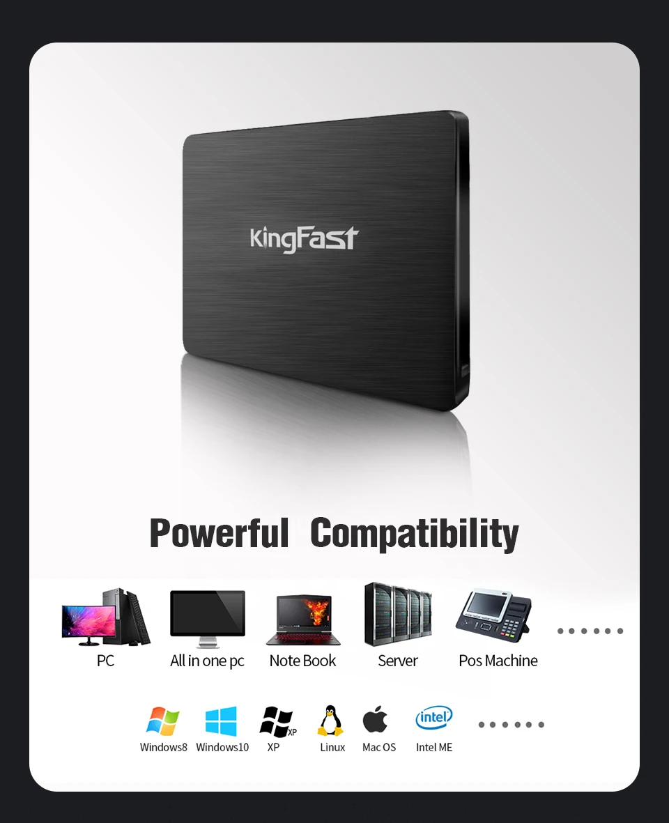 ssd drive 500gb internal KingFast SSD 1tb 2tb Sata 3 2.5 Inch Internal Solid State Drive HD Ssd 1 TB 2 TB HD Hard Disk for Laptop & Desktop 500gb ssd internal