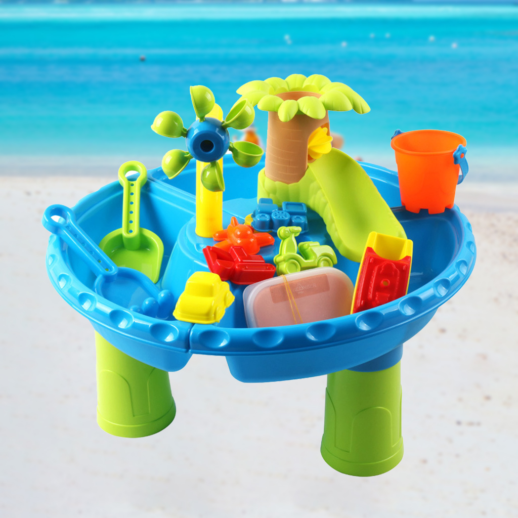 Water Table for Toddlers, Kids Play Sand & Water Table, Summer Beach Toys, for Outside & Outdoor Activity, for Boys & Girls