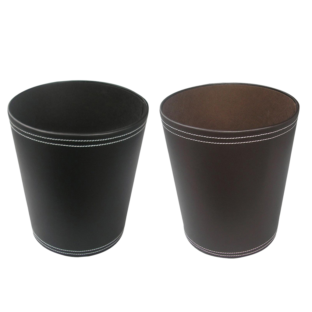 Black/Coffee Kitchen Bathroom Bedroom Office Wastebasket Garbage Bin Trash Can Waste Storage Basket