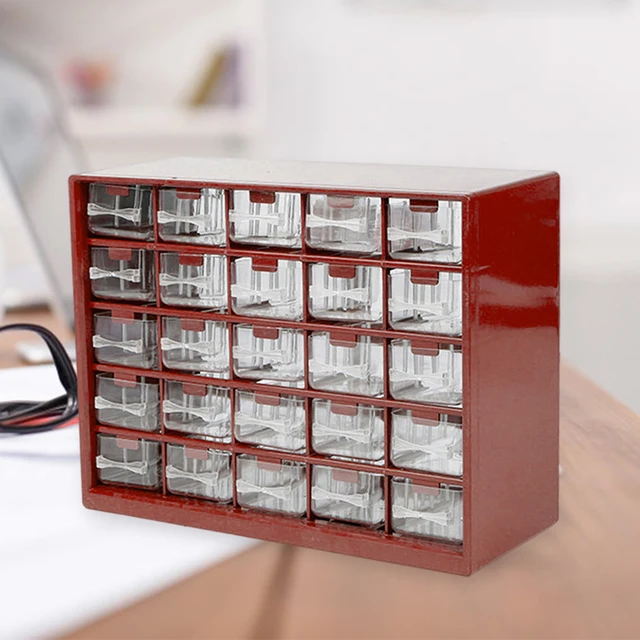 25 Drawer Parts Hardware Organizer Box With Hardware
