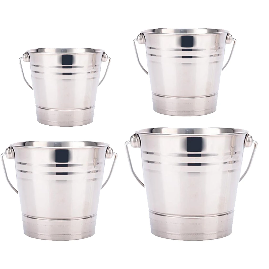 Stainless Steel Ice Bucket, Freeze Container, Countertop Display