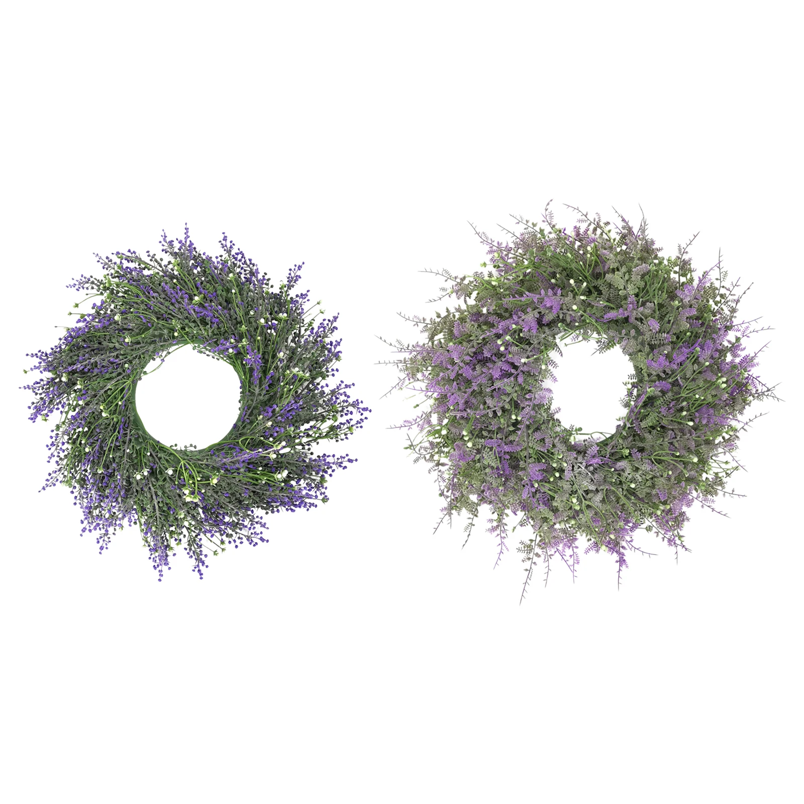 Artificial Lavender Wreath 18inch Large Purple Leaf Wreath for Festival Celebration Front Door Wall Window Party Decor