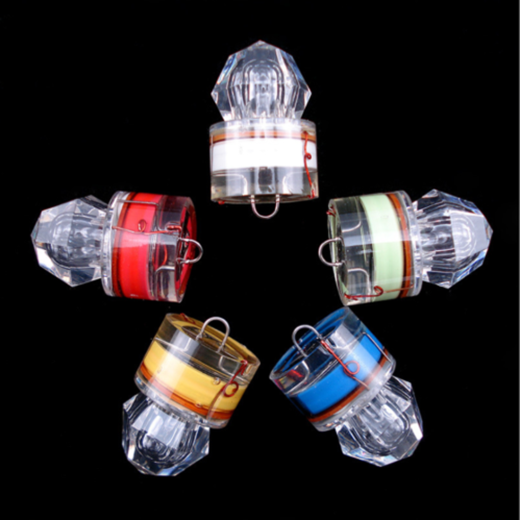 Fishing Lure Light Deep Drop Underwater Squid Strobe Water-Triggered Design Highly Sealed Diamond Flashing LED Fish Tank Decor