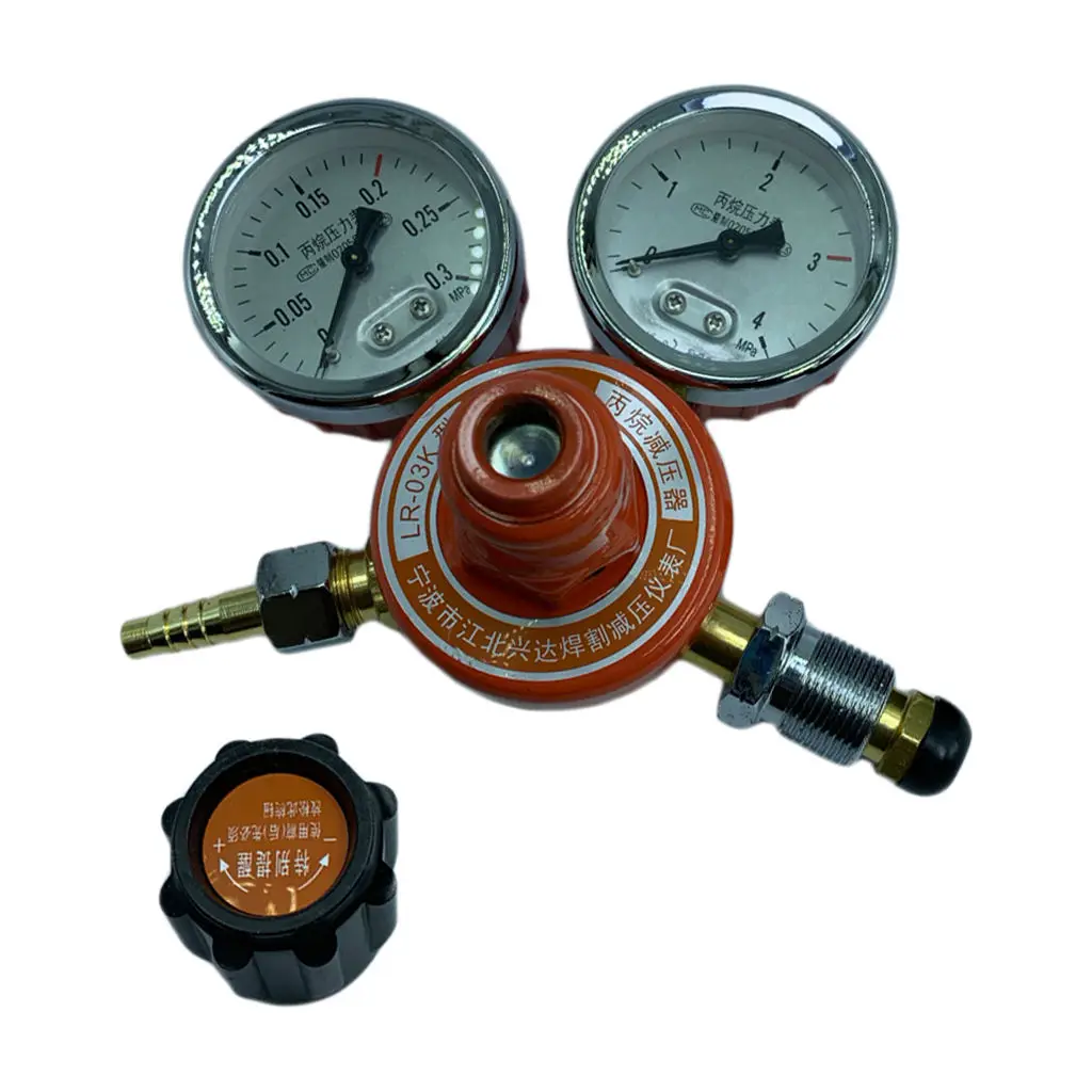 Propane Regulator Reducer, Mig Flow Meter Pressure Gas Solid Brass Fit Gas Torch Cutting Welding