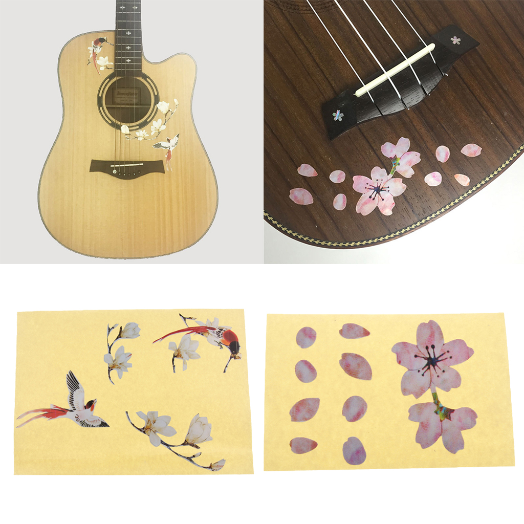 1pc Guitar Inlay Decals Sticker for Guitar Bass Ukulele Parts Accessories Easy to Remove