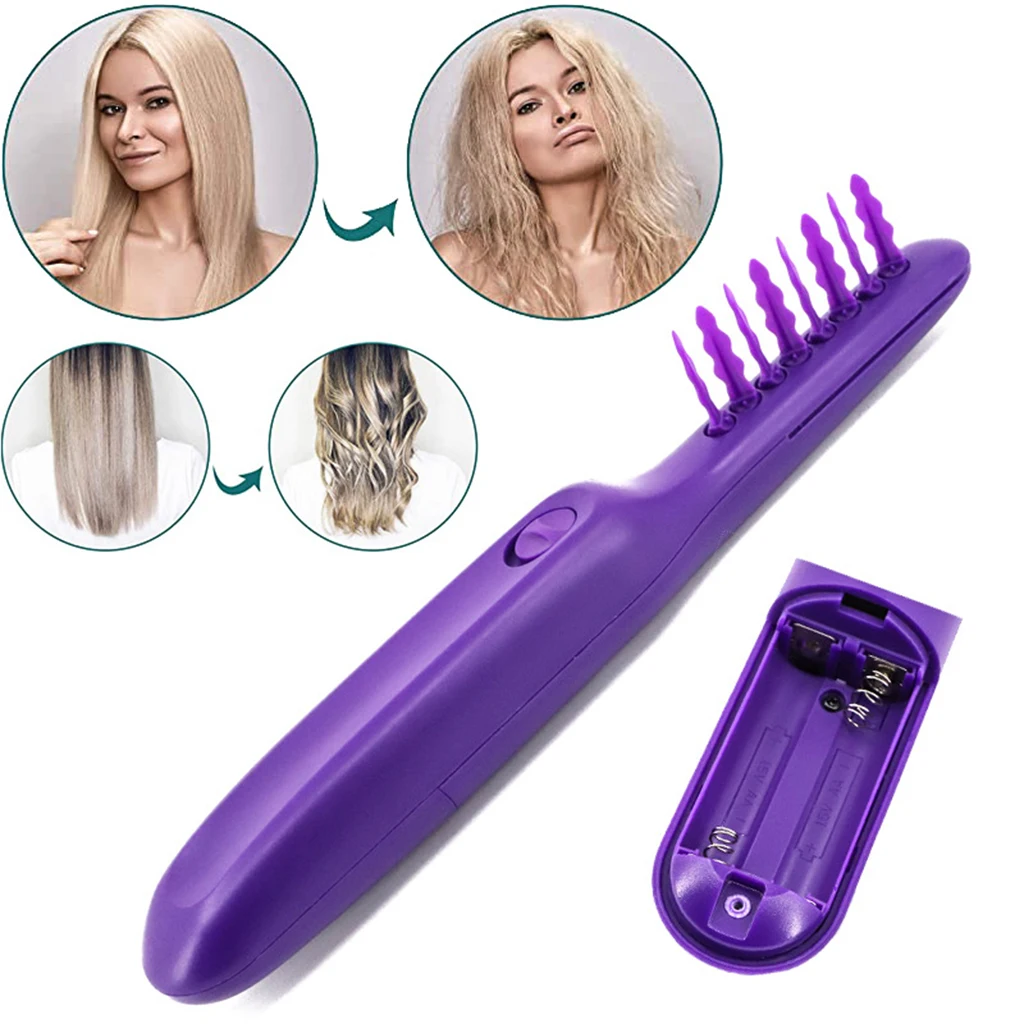Hair Straightener Comb Electric Detangling Brush Women Kids Brush Massager
