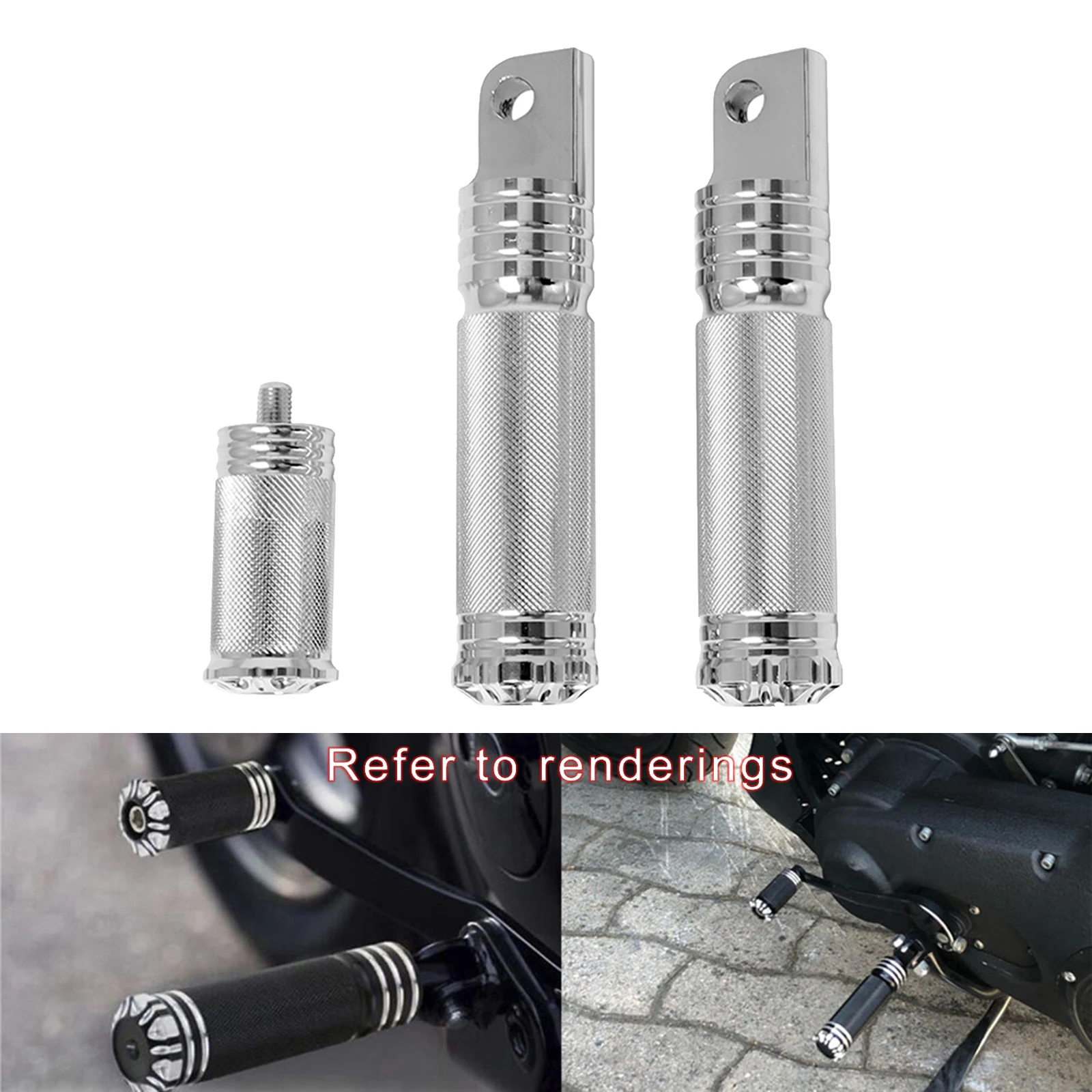 2 Piece Foot Pegs CNC Shifter Universal Easy to Install Aluminum Alloy for Harley XL883L XL1200C