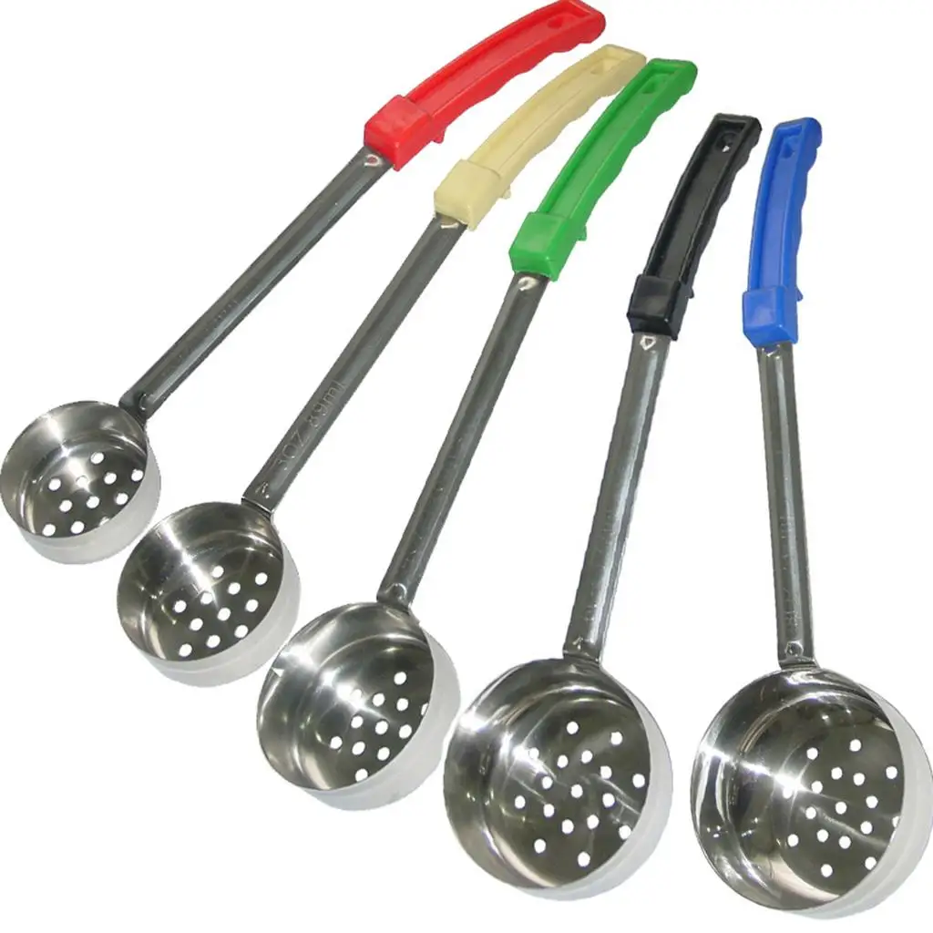 Pizza Spread Sauce Ladle Handle Flat Bottom Kitchen Cooking Spoon Stainless Steel Measuring Stir Soup Spoon