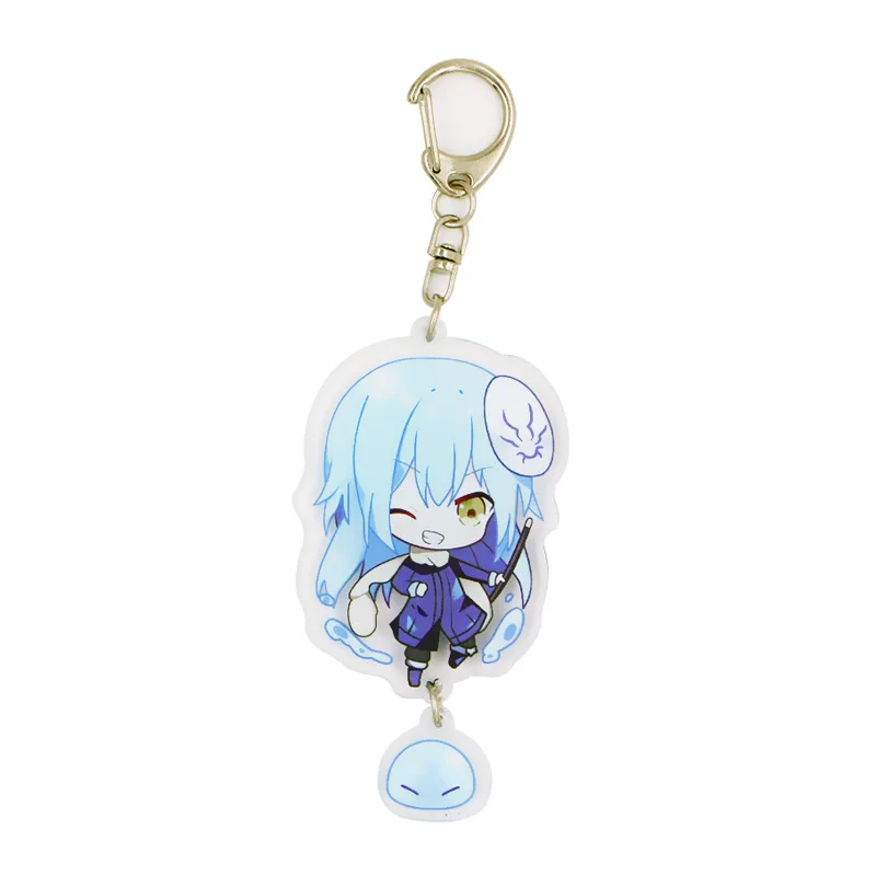 Rimuru Tempest Cosplay Keychain That Time I Got Reincarnated as a Slime Cartoon Figure Key Ring Acrylic Pendent Gift Key Chains halloween outfits