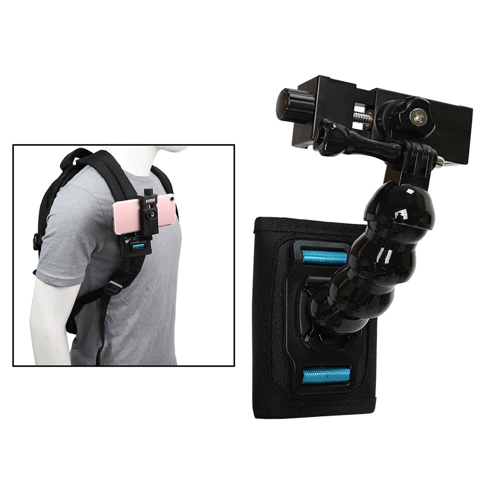 Portable Phone Mount 360° Bracket Bag Belt Adapter Backpack Strap Mount