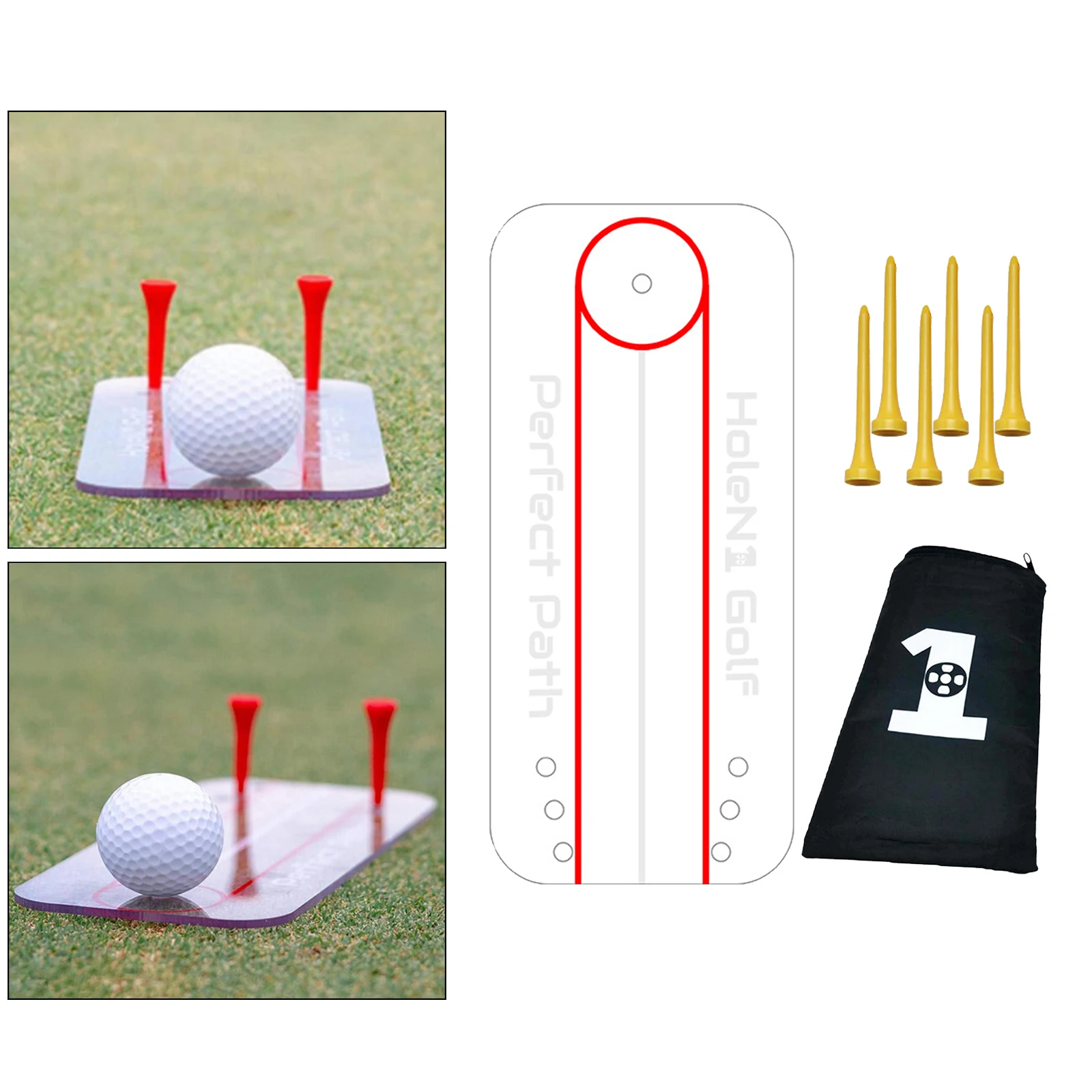 Golf Putting Aid Swing Trainer Home Office Alignment Putting Tutor Equipment