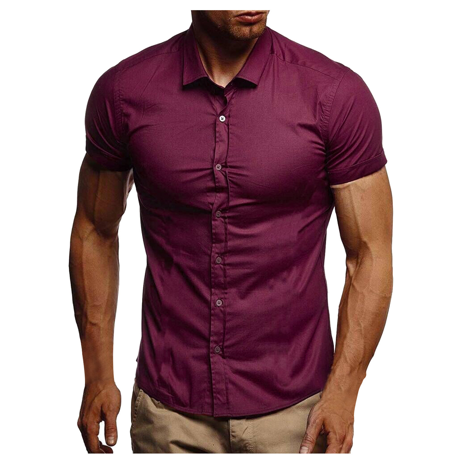 mens short sleeve cotton shirts
