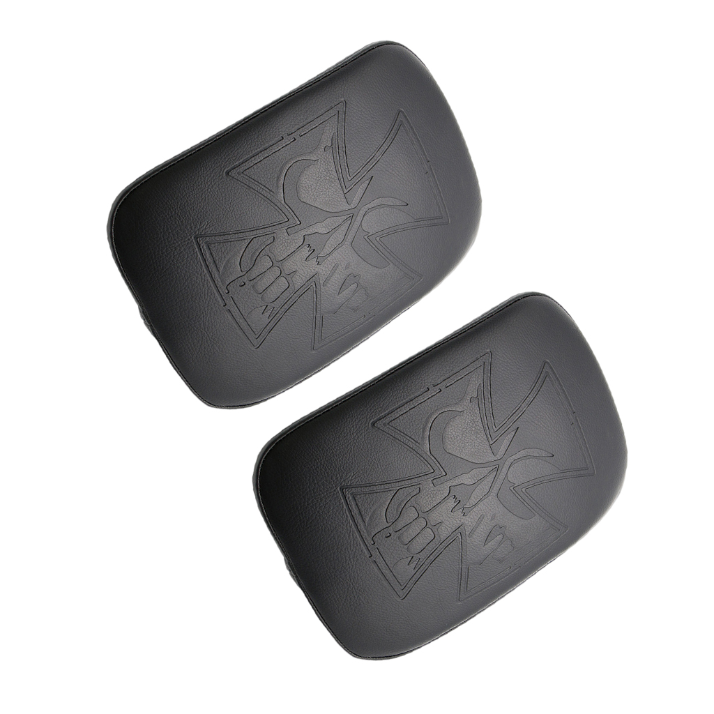 Motorcycle Saddle Seat Motorbike Suction Cup Rear Pillion Passenger Pad Seat Flat Saddle Cushion for Bobber Chopper Black