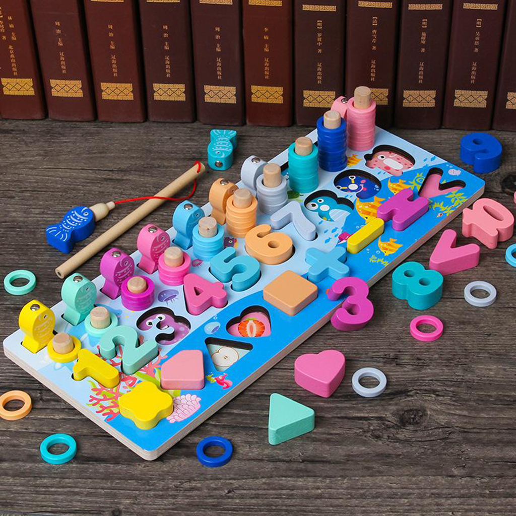 Montessori Toys Early Educational Toys Math Learning Toy Fishing Game Toys