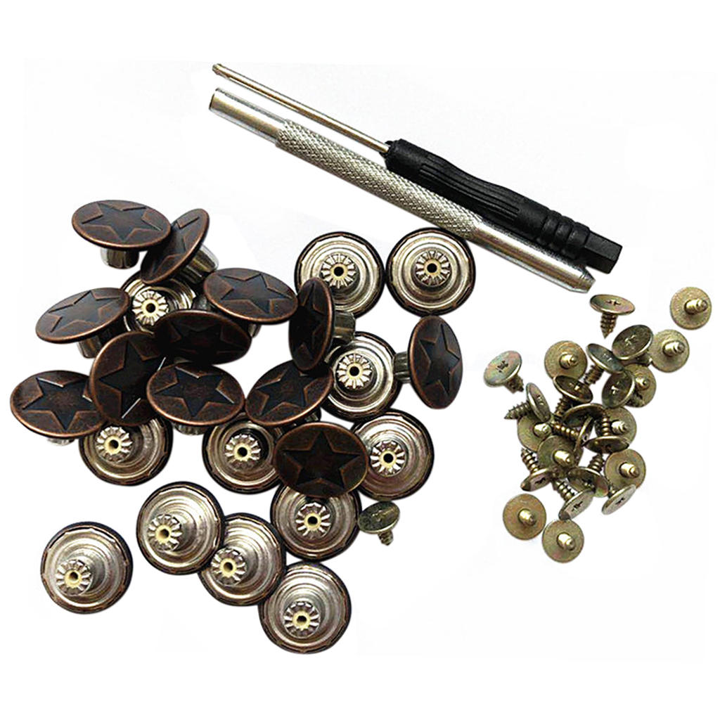 25 Set Jeans Buttons Clothing Jackets Denims Trousers 17mm Crafts Replacement Adjustable DIY Buttons for Sewing Repair Tool