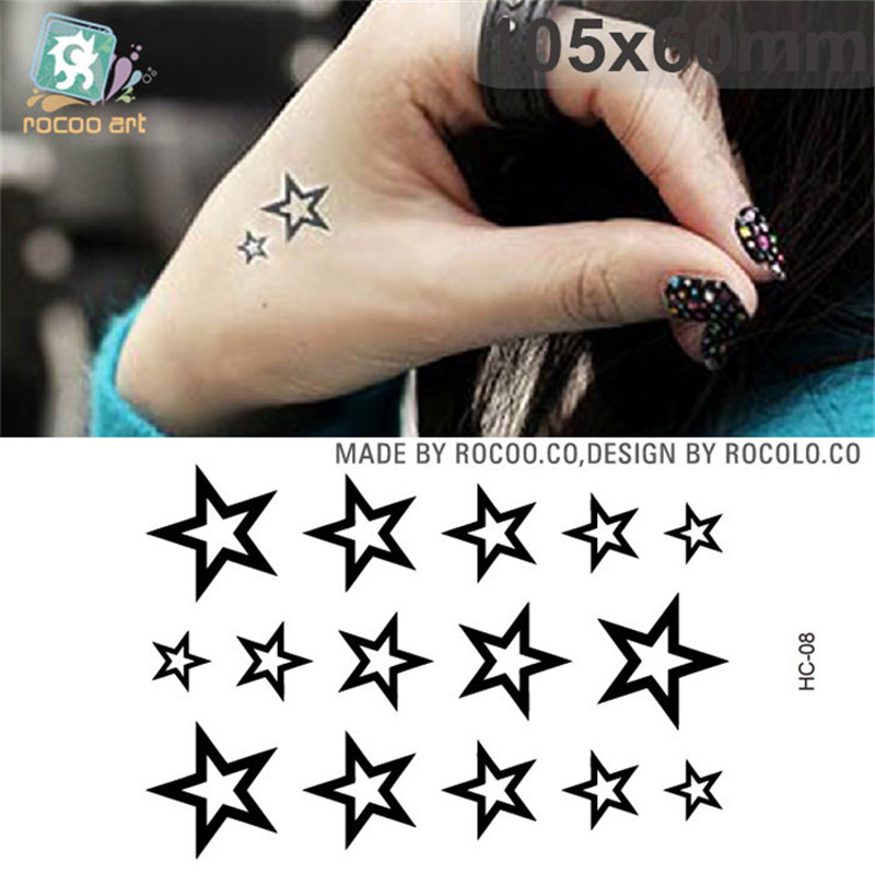 Best of Body Art Waterproof Temporary Tattoos For Men Women Classics 3d Star Design Flash Tattoo Sticker HC1008 Reviews & Tips