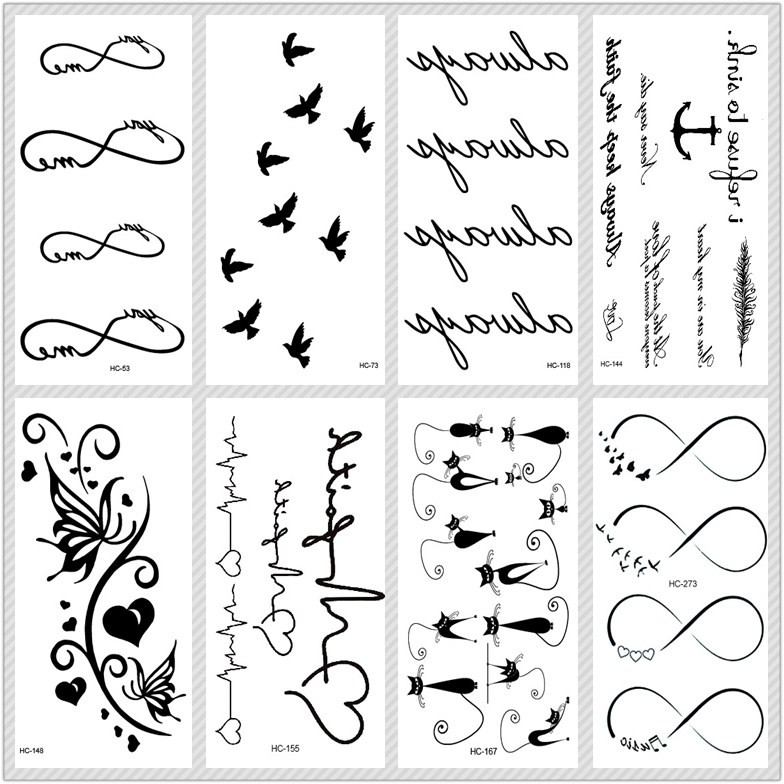 Best of Rocooart Classic Black Tattoo Cat Bird Fake Tattoo Tatuajes Hand Tatouage Body Waterproof Temporary Tattoo Sticker Small Taty Reviews & Tips