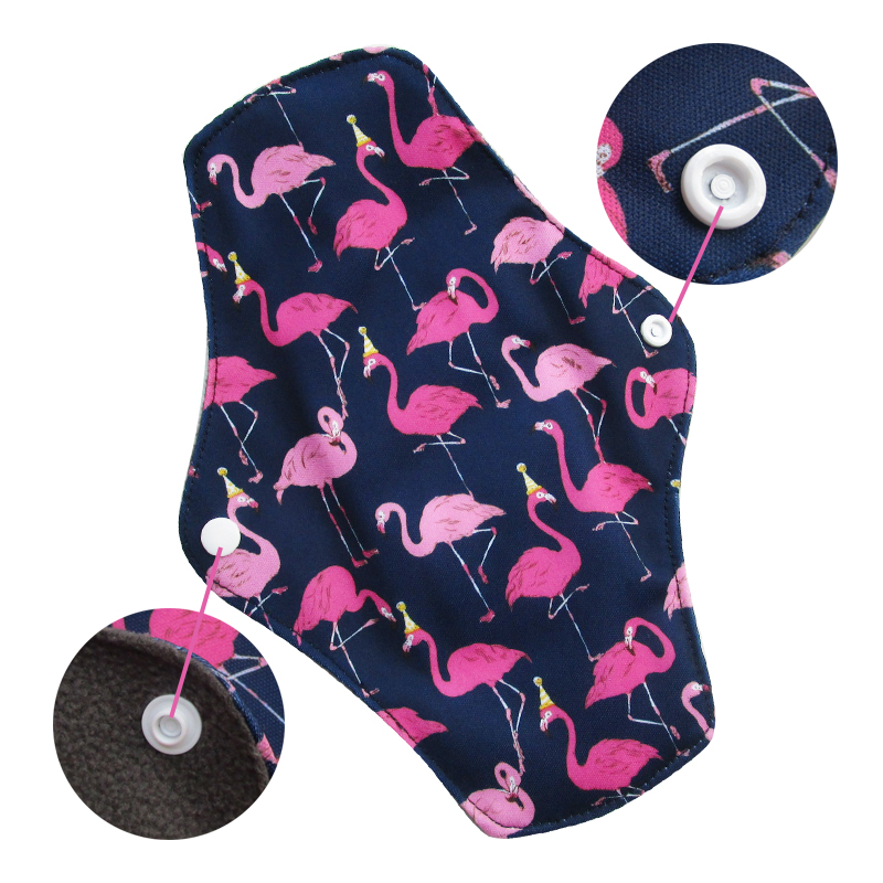 Best of LECY ECO LIFE Reusable Cloth Menstrual Pads Bamboo Charcoal Fleece Inner Lady Flamingo Printed Waterproof Mummy Pads For Women Reviews & Tips - Image 2