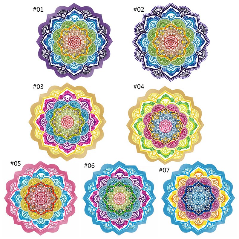 Mandala mustriga ümmargused rätikud