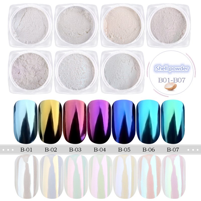 Best of 1g / Box Pearl Shell Chameleon Mirror Nail Powder Glitters Nail Art Chrome Pigment Dust Manicure Decoration Reviews & Tips