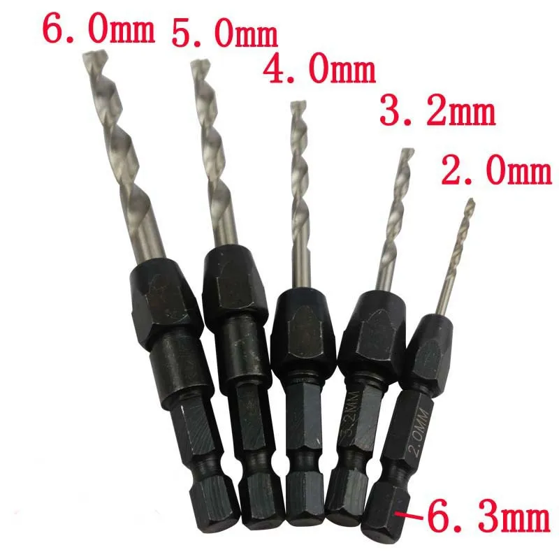 Best Choices: 5pc Quick Change Drill Bit Set Hex Shank Metric 2mm To 6mm Twist Drill Bit Steel Plate Hole Cutter Drill HSS 6542 Core Drill Bit Ultimate Guide